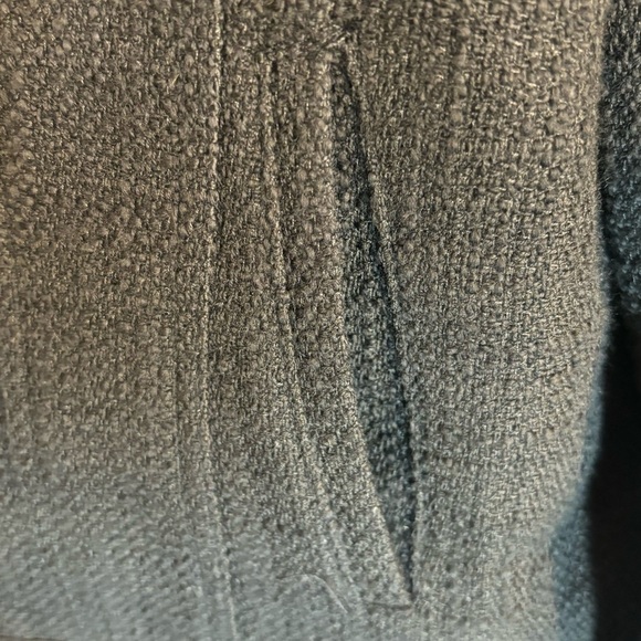 KARL LAGERFELD PARIS Sz 16 Bomber Jacket Twill Vegan Leather Combination NEW - Picture 9 of 12